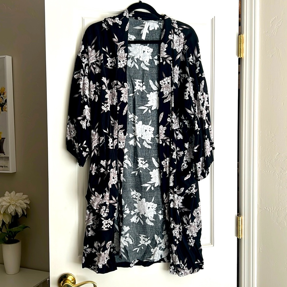 Black and white floral overlay